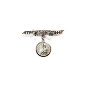 Broche Metal Rodio Plateado